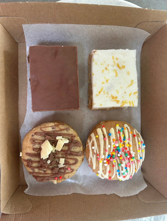 Pie & Slice Box - 4 Pack (Tick Your Flavours!) - MARKET SPECIAL - Get Loaded Desserts Baldivis Perth